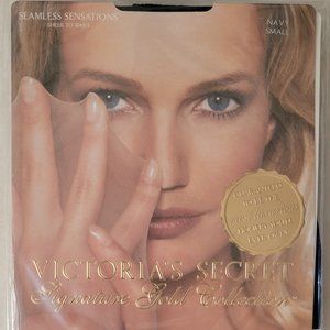 RARE Victoria's Secret Seamless Sensations Pantyhose navy Small
